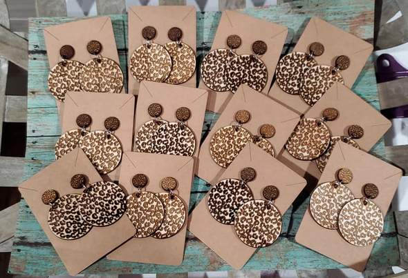 Leopard earrings (multiple designs)