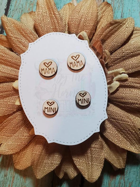 Mama/Mini Matching Stud Earrings