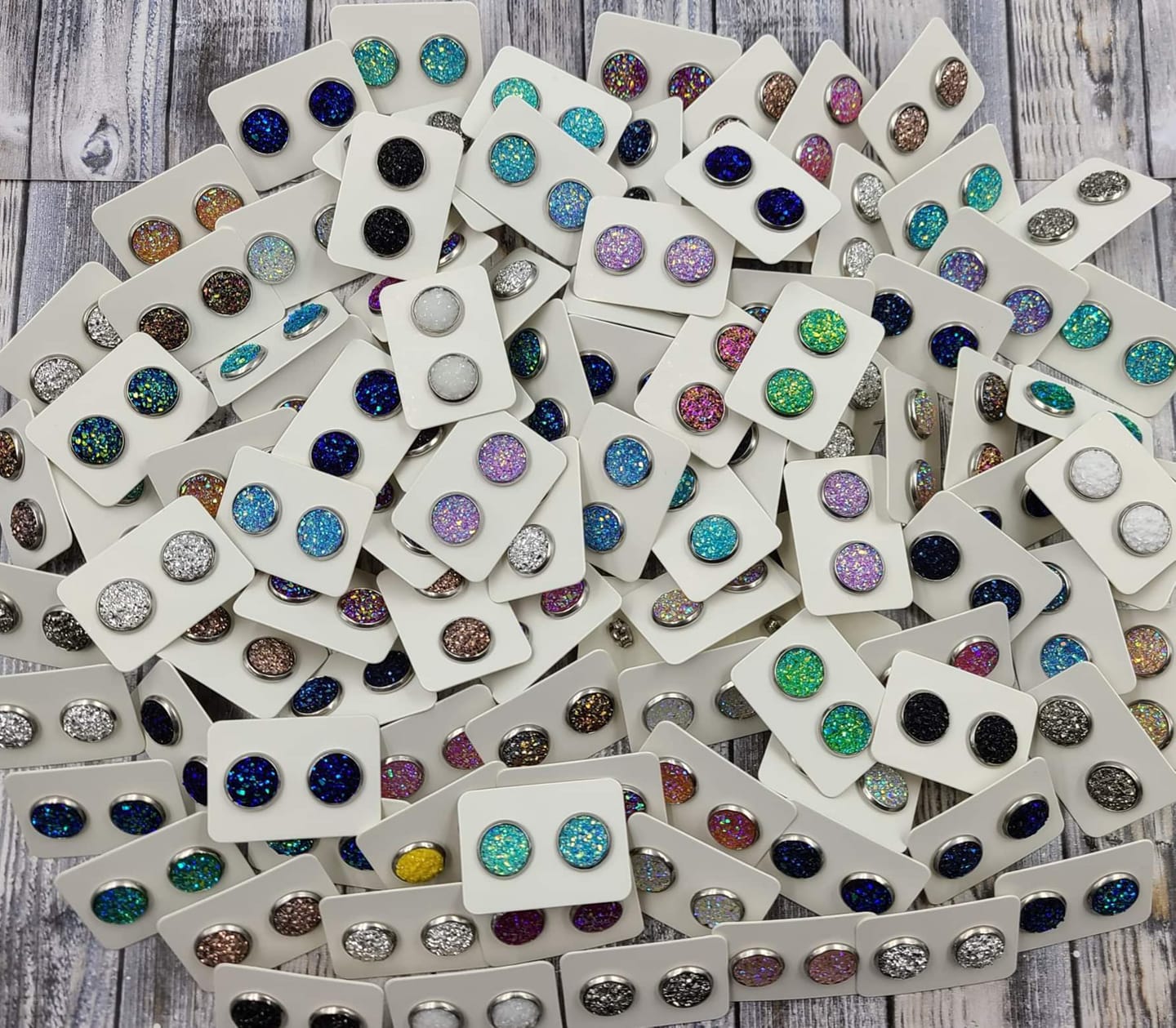Druzy studs