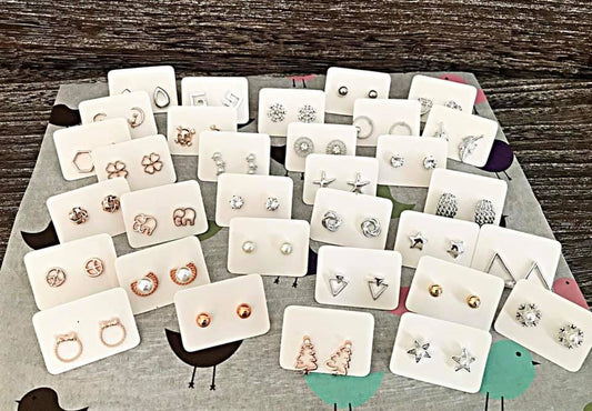 Assorted stud earrings