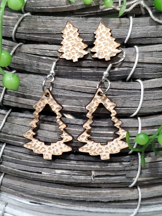 Leopard Christmas Tree Set Earrings