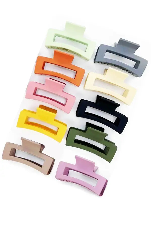 Victory Square Hair Claw Clips