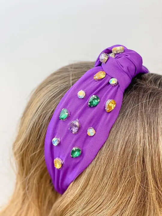 Mardi Gras jewel headband