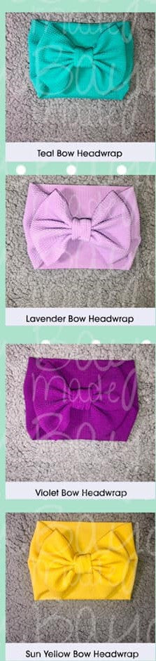 Infant bow headwrap