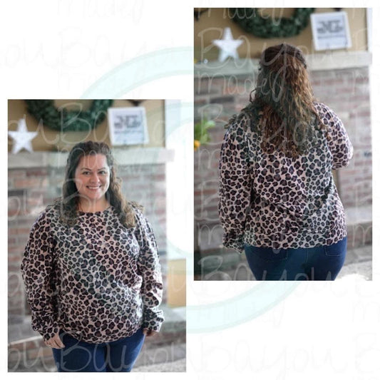 Women's leopard printed pullover