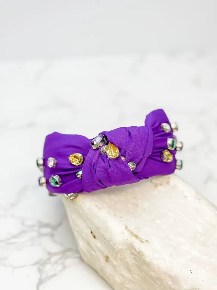 Mardi Gras jewel headband