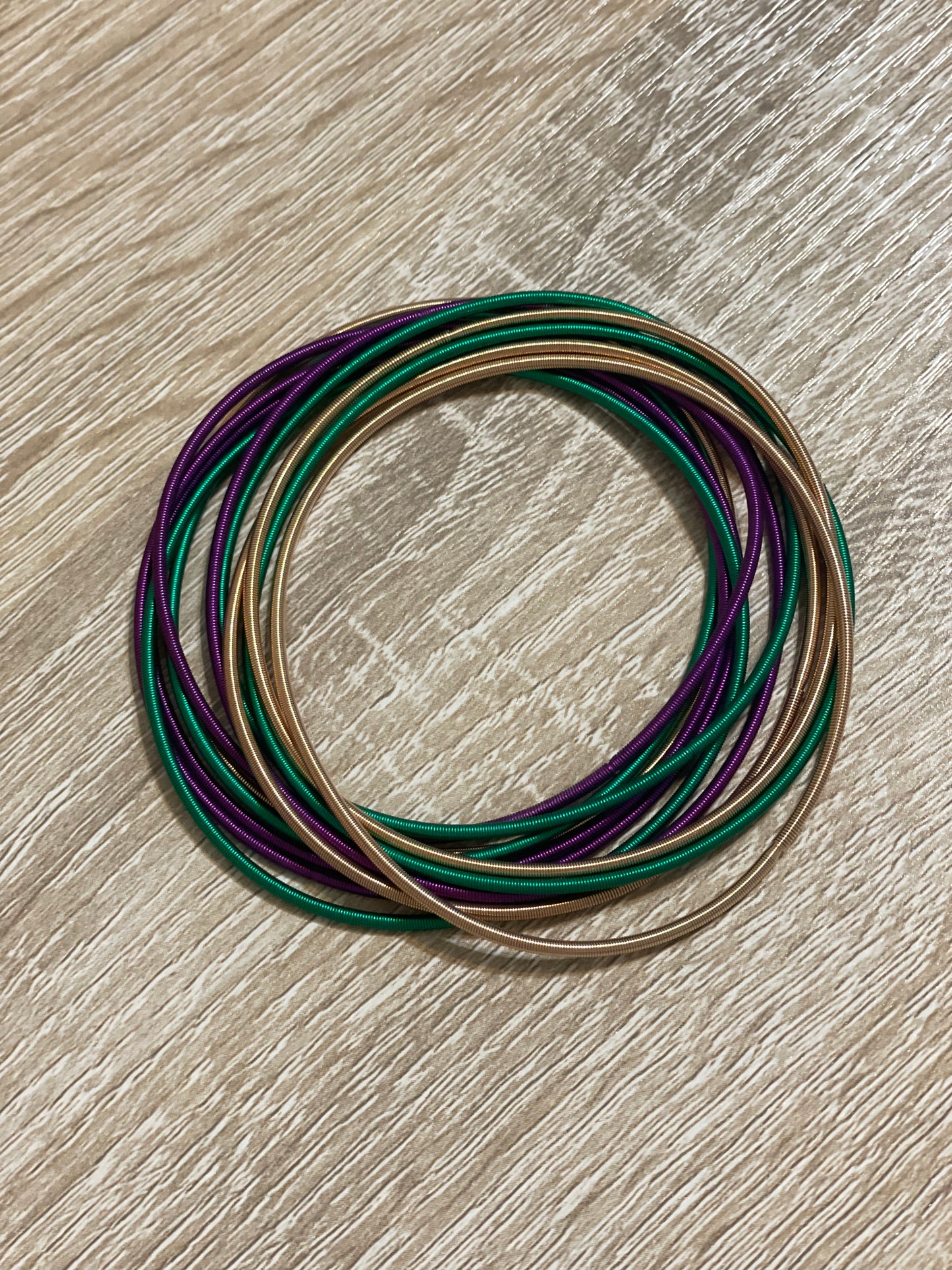 Mardi Gras Guitar String Bracelets