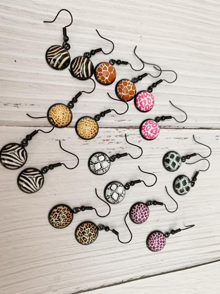 Print hook earrings