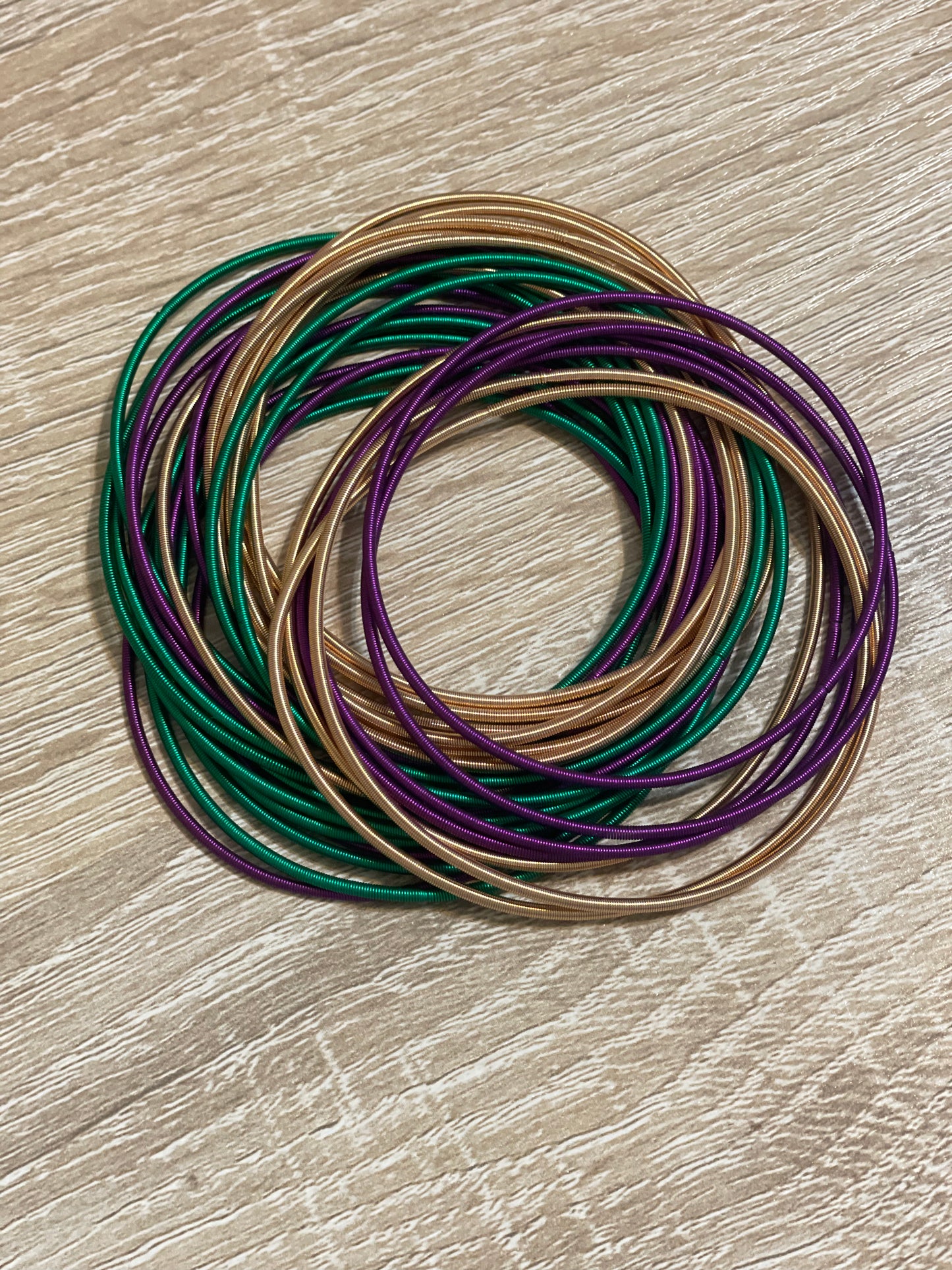 Mardi Gras Guitar String Bracelets