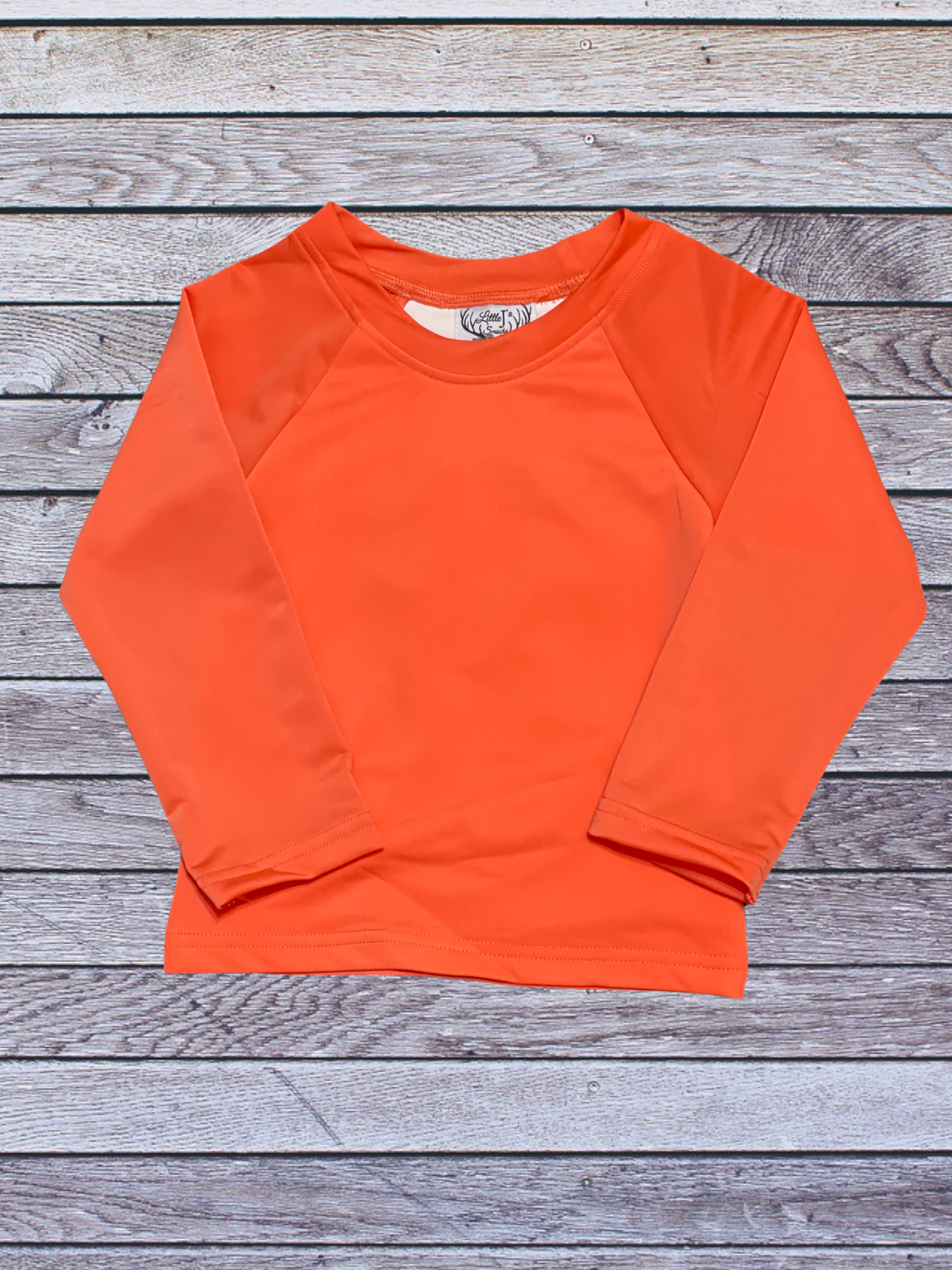 Boys orange rash guard top