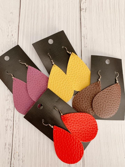 Leather earrings