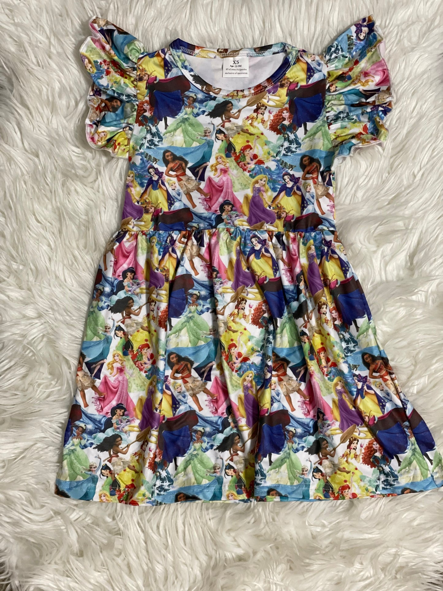 Princess flutter sleeve dress