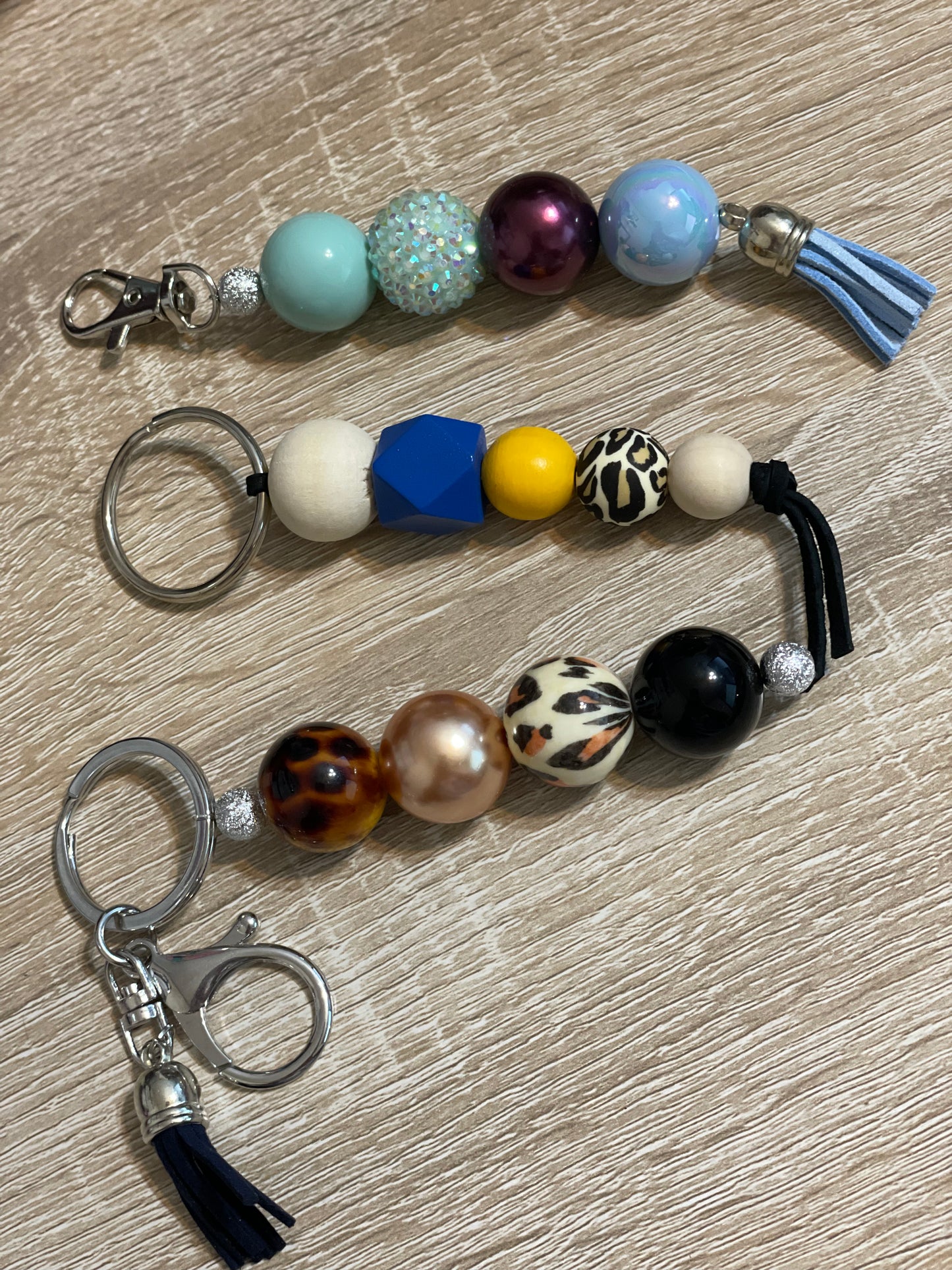 Chunky bead keychains