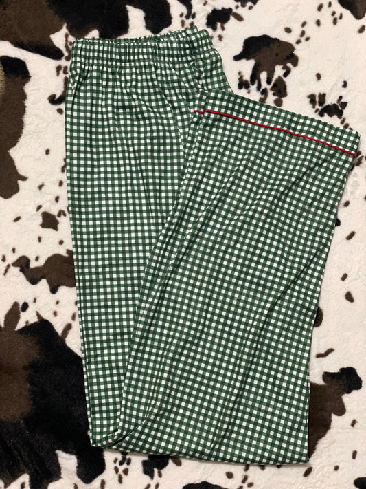 Gingham print adult pants