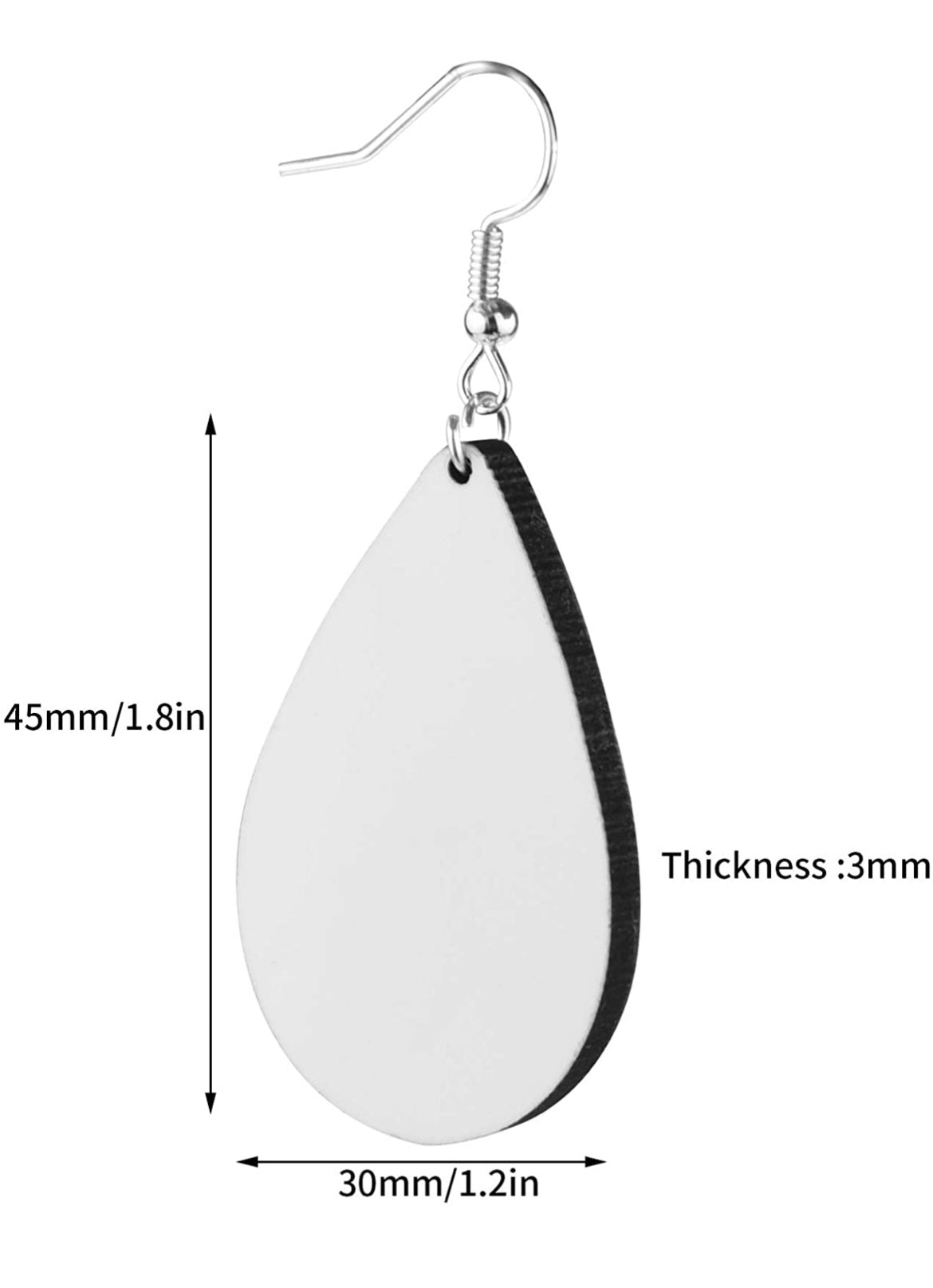 Sublimation earring 1.77x1.18